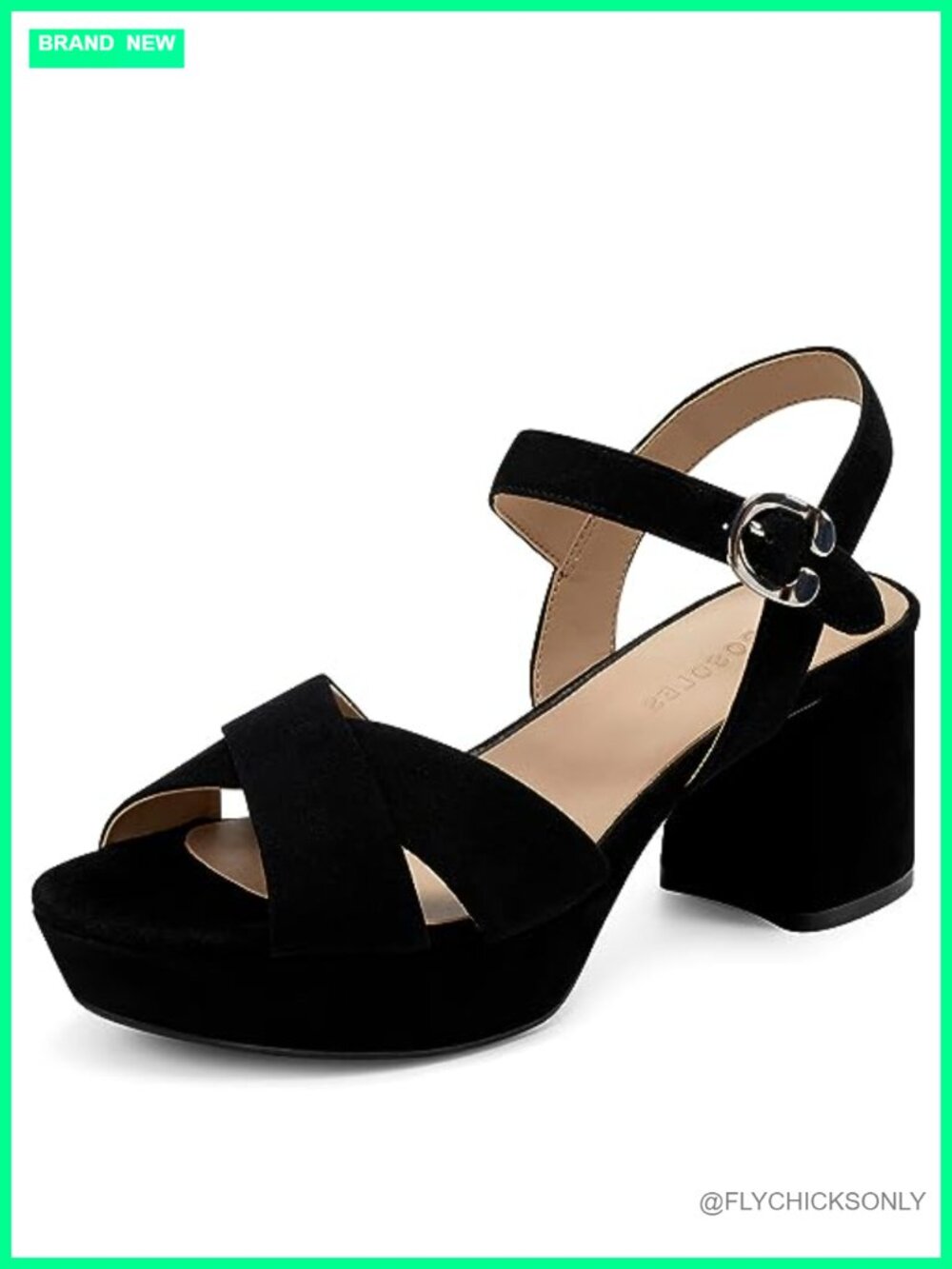 Suede Platform Heeled Sandals Peep Toe Slingback Formal Evening